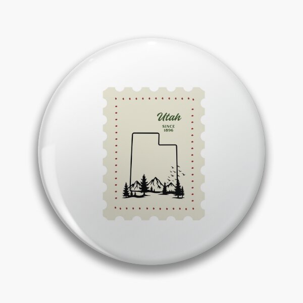 Artikelvorschau, Utah State Mountains Briefmarke entworfen und verkauft von gracesbookmarks.