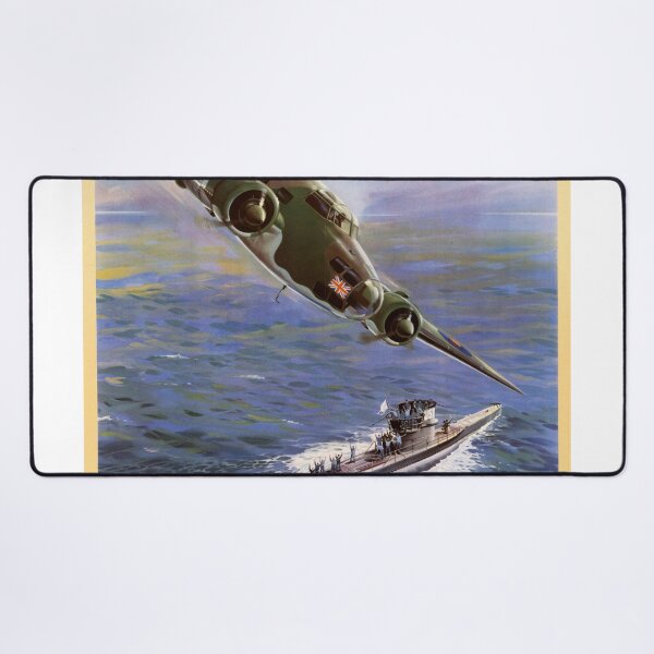 Item preview, WWII Propaganda Poster | Capture of German U-570 | RAF Victory Art | Lockheed Hudson & Submarine Surrender | Back Them Up designed and sold by artofuniverse.