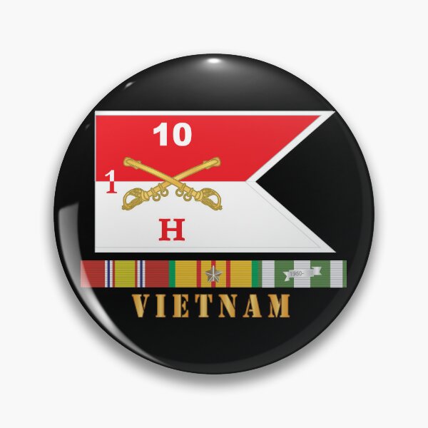 Item preview, Army - Hotel Troop - 1st Squadron, 10th Cavalry Guidon w White Boundries - Vietnam w VN SVC X 300 designed and sold by Military Insignia Products.