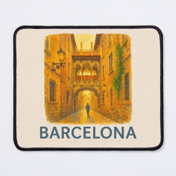 Item preview, Barcelona Gothic Quarter Watercolor designed and sold by Bratak.
