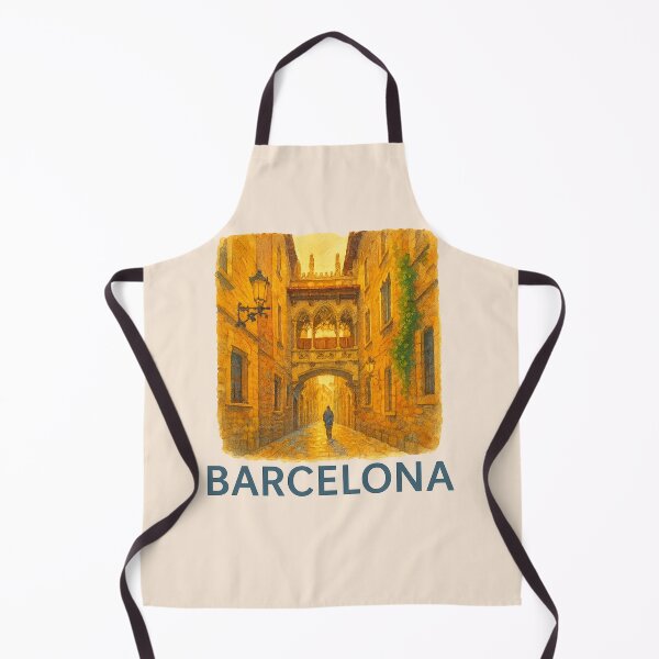Item preview, Barcelona Gothic Quarter Watercolor designed and sold by Bratak.