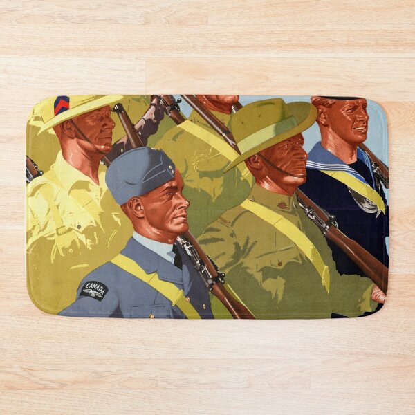 Item preview, WWII Propaganda Poster | British Empire Unity Art | Diverse Soldiers Marching | Colonial Troops | World War 2 History & Art designed and sold by artofuniverse.