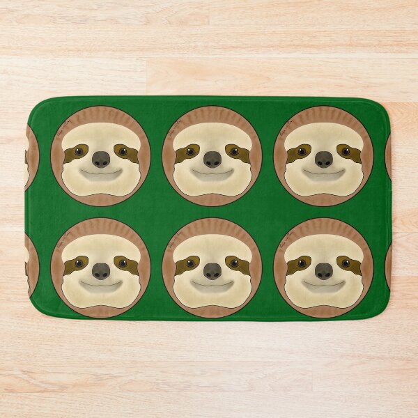 Item preview, Cute SLOTH happy face cartoon illustration  designed and sold by PositiveWithPaz.