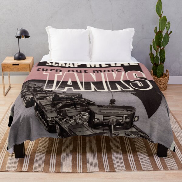 Item preview, Vintage WWII Propaganda Poster | Scrap Metal to Tanks Art | Historical War Effort Print | Bold Typography & Strong Imagery designed and sold by artofuniverse.
