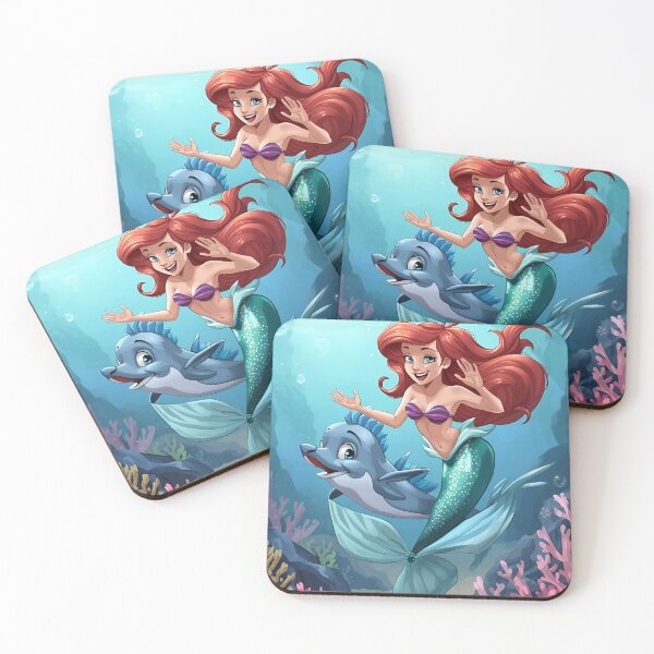 Item preview, Mermaid swims through colorful corals designed and sold by SimonsDesignArt.
