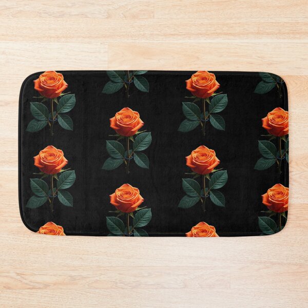 Item preview, Glowing Orange Rose on Black – Elegant Vibrant Flower designed and sold by PixelVibe782.