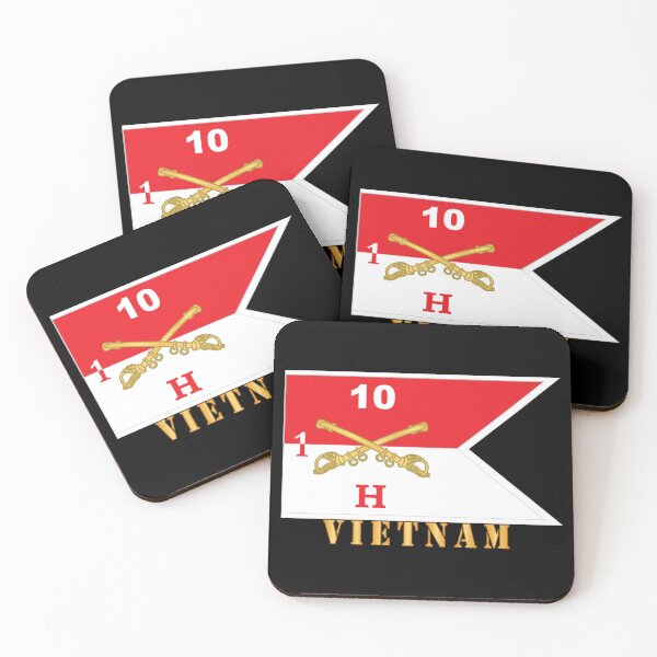Item preview, Army - Hotel Troop - 1st Squa0dron, 10th Cavalry Guidon w White Boundries - Vietnam X 300 designed and sold by Military Insignia Products.