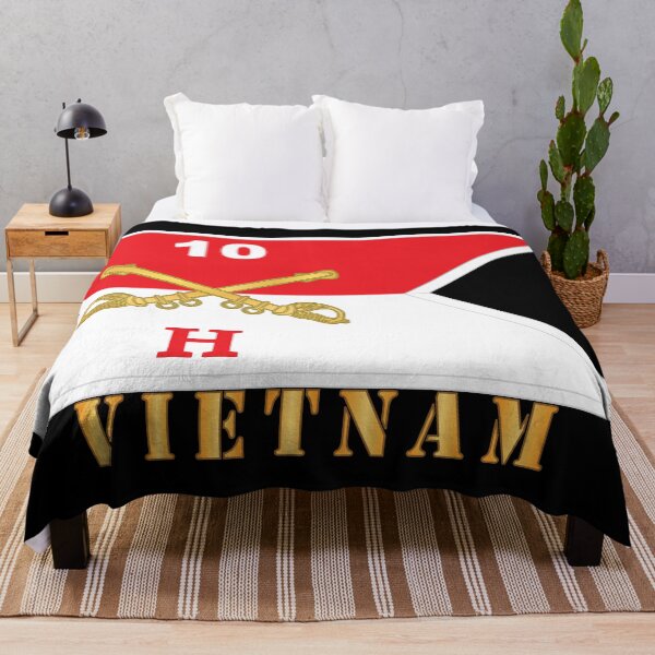 Item preview, Army - Hotel Troop - 1st Squa0dron, 10th Cavalry Guidon w White Boundries - Vietnam X 300 designed and sold by Military Insignia Products.