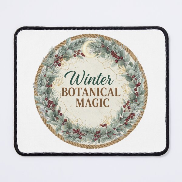 Item preview, Winter Botanical Magic Celestial Yule Wreath designed and sold by PanGieroj.