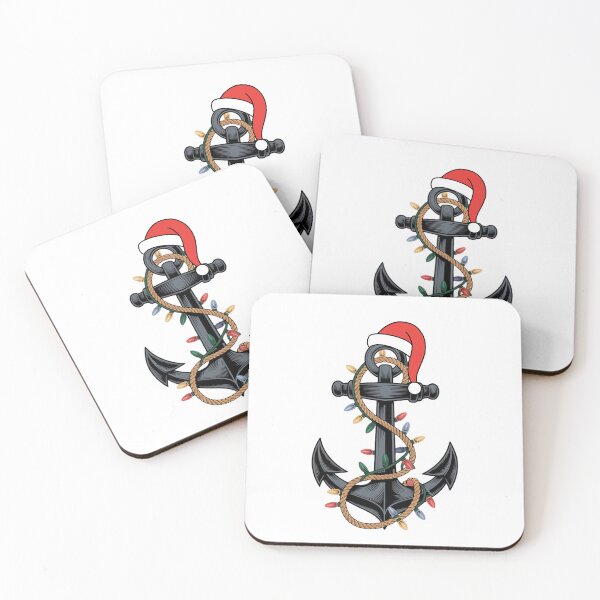 Item preview, Christmas Anchor Design Xmas Lights Boating Nautical Ocean designed and sold by ZACK ART.