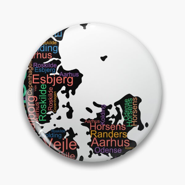Item preview, Denmark City Names Word Art designed and sold by TheIconSmith.