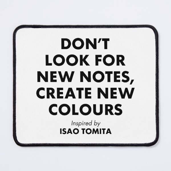 Item preview, Isao Tomita | Don't Look for New Notes | Create New Colors | BLACK VERSION designed and sold by parissiArt.