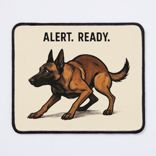 Item preview, Alert Ready Belgian Malinois - Action Poised Design designed and sold by MiLaKK.
