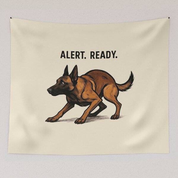 Item preview, Alert Ready Belgian Malinois - Action Poised Design designed and sold by MiLaKK.
