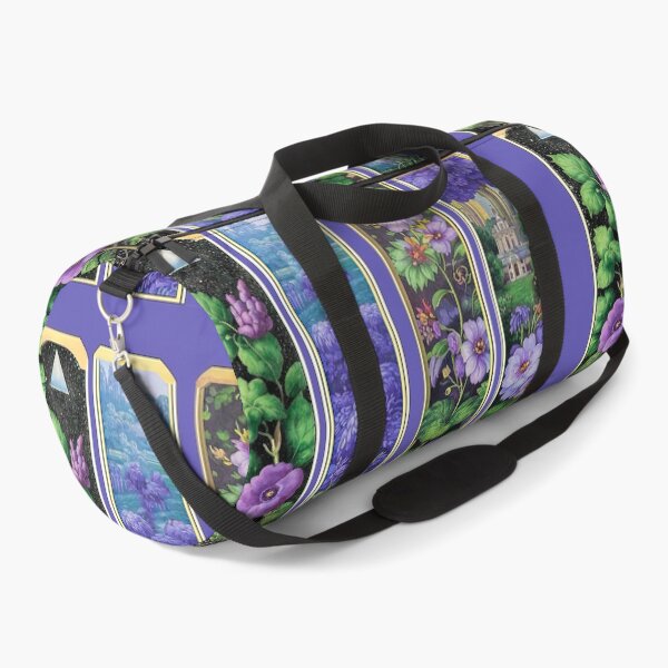 Item preview, Vibrant Purple Floral Stained Glass Panels designed and sold by LanaGustavsson.