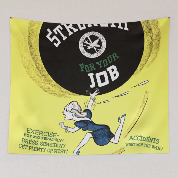 Item preview, Vintage WWII Safety Poster | Save Your Strength for Your Job by Chuck Thorndike | Navy Department Art Print designed and sold by artofuniverse.