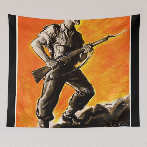 Item preview, Salute the Soldier WWII Poster | British Propaganda Art | Bold Colors & Strong Contrast | Heroic Soldier Illustration designed and sold by artofuniverse.