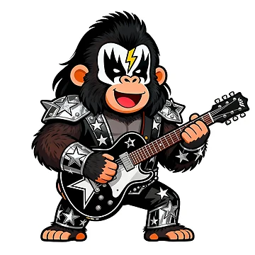 Artwork thumbnail, A ROCK STAR MONKEY by infinitearte