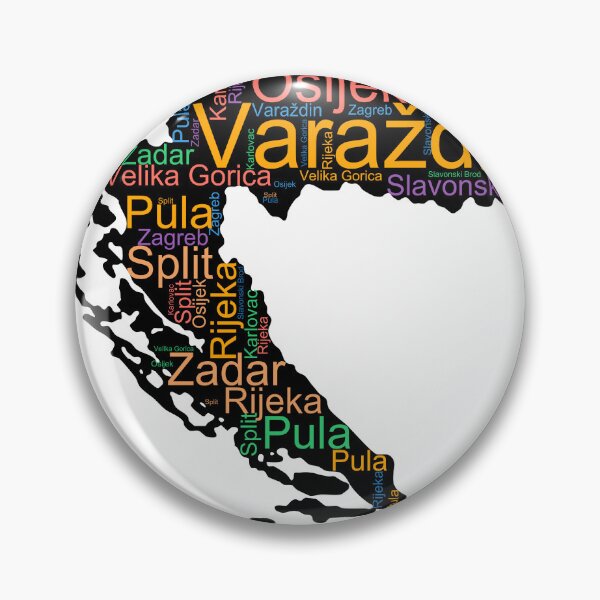 Item preview, Croatia City Names Word Art designed and sold by TheIconSmith.