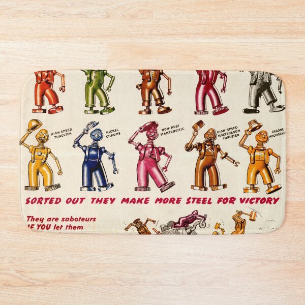 Item preview, Vintage WWII Propaganda Poster | Steel Scrap Sorting | Gremlins Mischief | British War Effort | Iron & Steel Control Art designed and sold by artofuniverse.