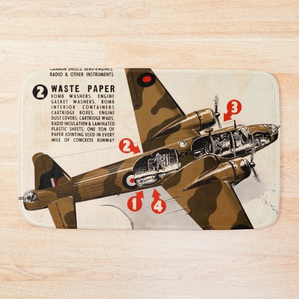 Item preview, WWII British Salvage Propaganda Poster | Bomber Aircraft Art | Contribute to War Effort | Recycling & Conservation Print designed and sold by artofuniverse.