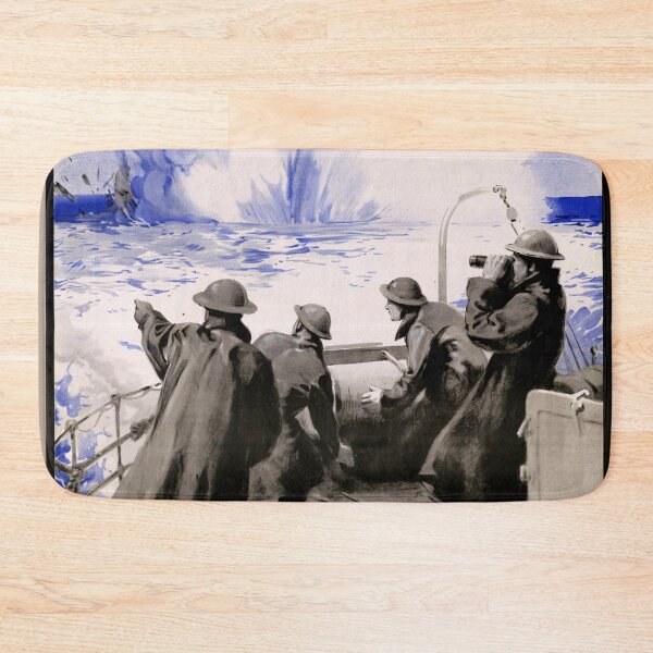 Item preview, WWII Naval Propaganda Poster | U-Boat Warfare Art | Vintage Military Decor | High Explosives Victory | P.A. Staynes Design designed and sold by artofuniverse.