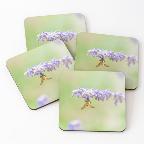 Item preview, Close up of a bee hanging on a stem of lavender flower designed and sold by Pascal-F.