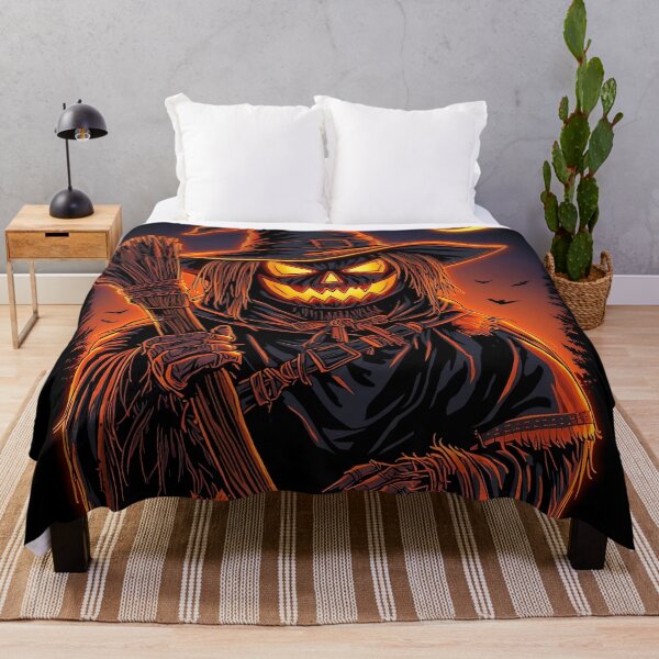 Item preview, Halloween Scarecrow Pumpkin Neon Glow Spooky Jack O Lantern designed and sold by FUIRY .
