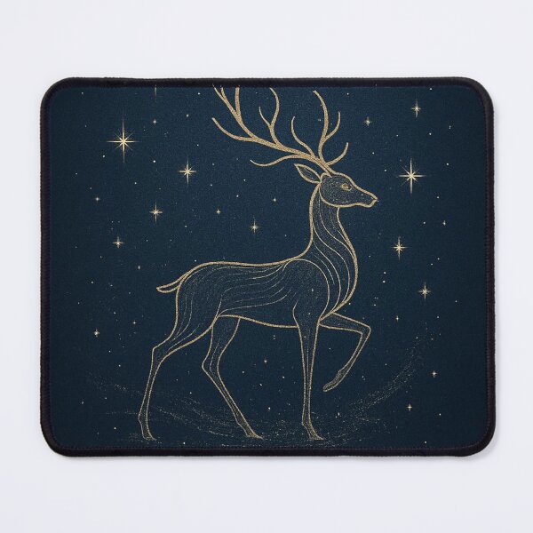 Item preview, Elegant Reindeer Silhouette of Fine Golden Lines designed and sold by SmilingAnny.
