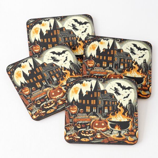 Item preview, Fiery Halloween at the Haunted House designed and sold by Art-Arcade6.