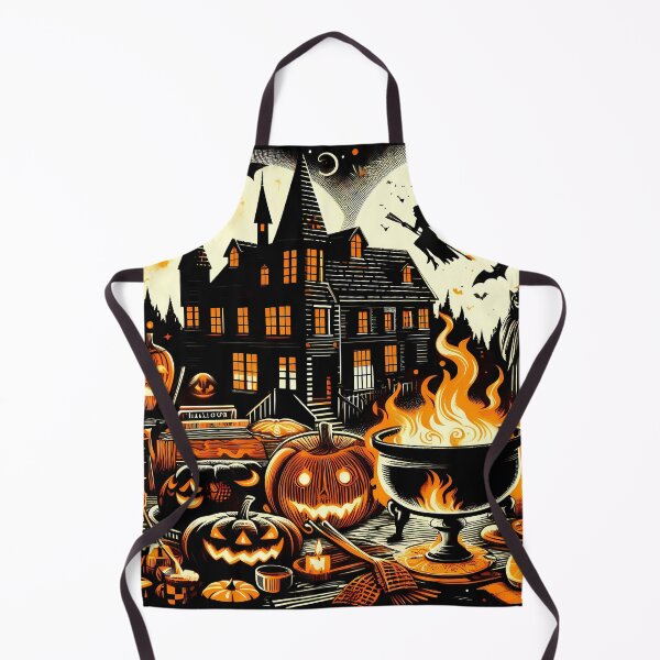 Item preview, Fiery Halloween at the Haunted House designed and sold by Art-Arcade6.
