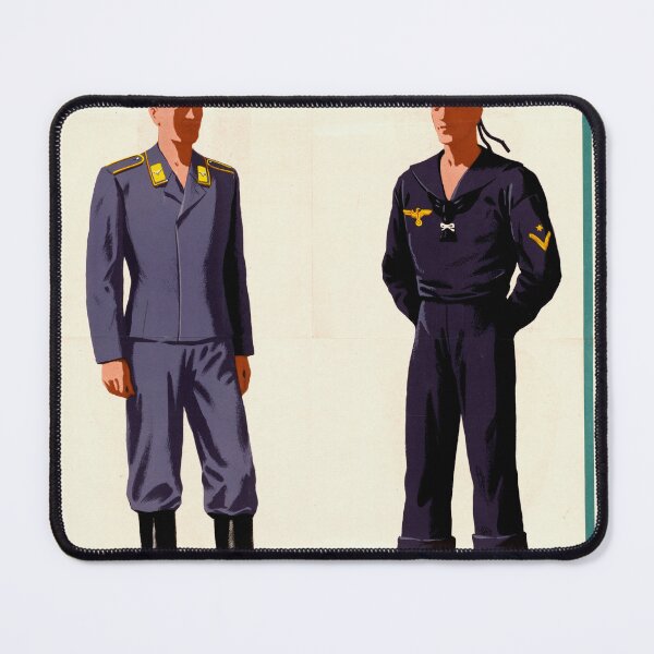 Item preview, Vintage WWII Poster | Spot at Sight Chart No. 2 | Enemy Uniforms Identification | German Airman & Sailor Propaganda Art designed and sold by artofuniverse.
