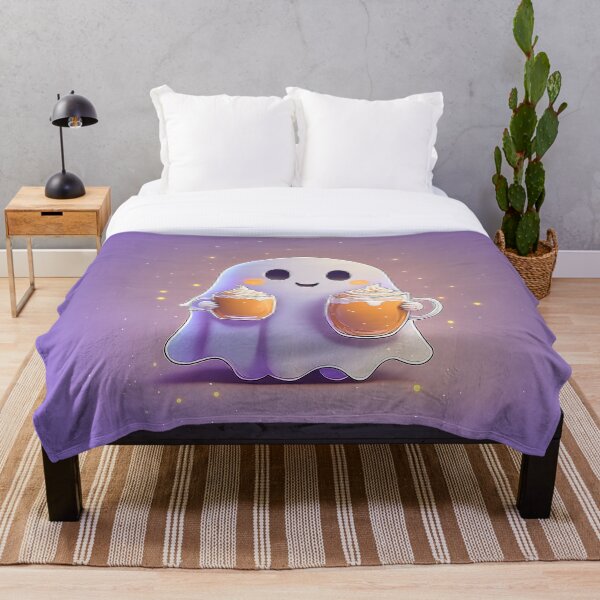 Item preview, Fantasma amigable sosteniendo un café con leche con especias de calabaza designed and sold by GraphikNook.