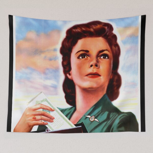 Item preview, Vintage WWII Propaganda Poster | Buy Victory Bonds Art | Patriotic Woman | Wall Decor | Home Office Art & Historical Collectible designed and sold by artofuniverse.