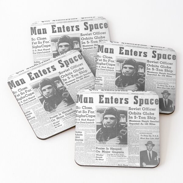 Item preview, 1961 Headline  Gagarin Orbits Globe designed and sold by Abeshinobi.
