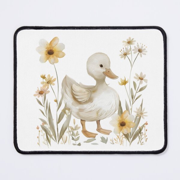 Item preview, Cute duck with flowers – Boho watercolor illustration | Boho duck designed and sold by BBD2023.