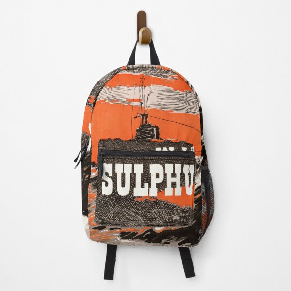Item preview, World War II Propaganda Poster | Sulfuric Acid for Submarines | Bold Orange & Black Art | Naval Power Illustration designed and sold by artofuniverse.