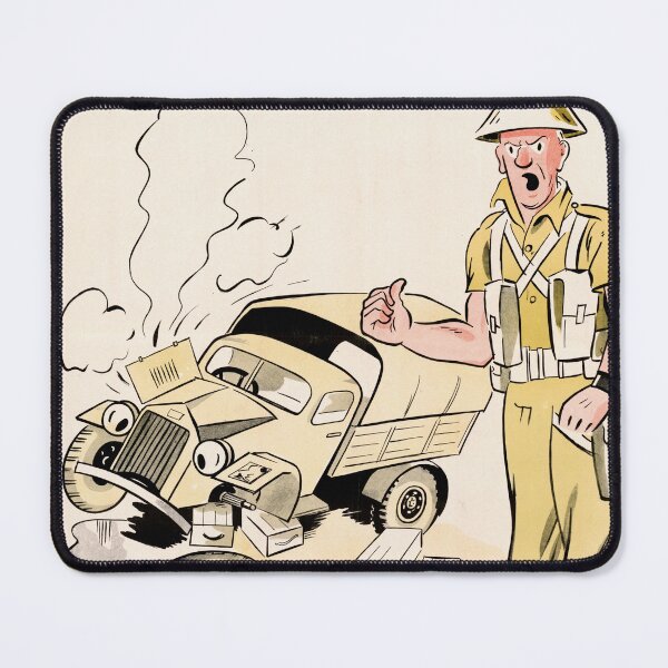 Item preview, World War II Propaganda Poster | British Ministry of Supply Art | David Langdon Cartoon | Military Vehicle Spare Parts designed and sold by artofuniverse.
