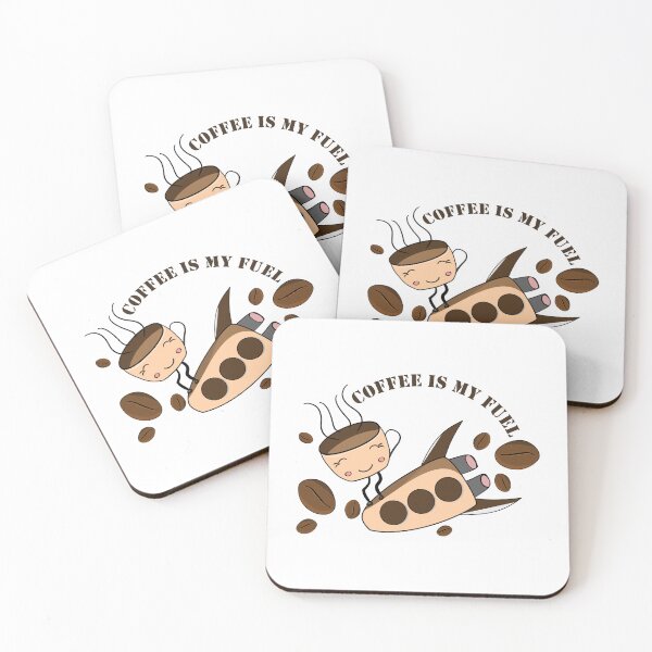 Item preview, Coffee Is My Fuel – Cute Coffee Cup Rocket Design designed and sold by ForcePrint.