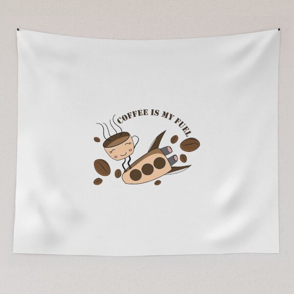 Item preview, Coffee Is My Fuel – Cute Coffee Cup Rocket Design designed and sold by ForcePrint.
