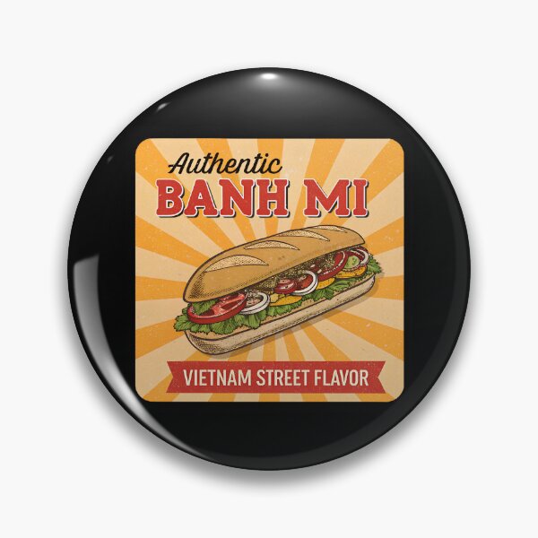 Artikelvorschau, Retro Vietnamesisches Banh Mi Sandwich – Authentisches Street Food Design entworfen und verkauft von VividOrganica.