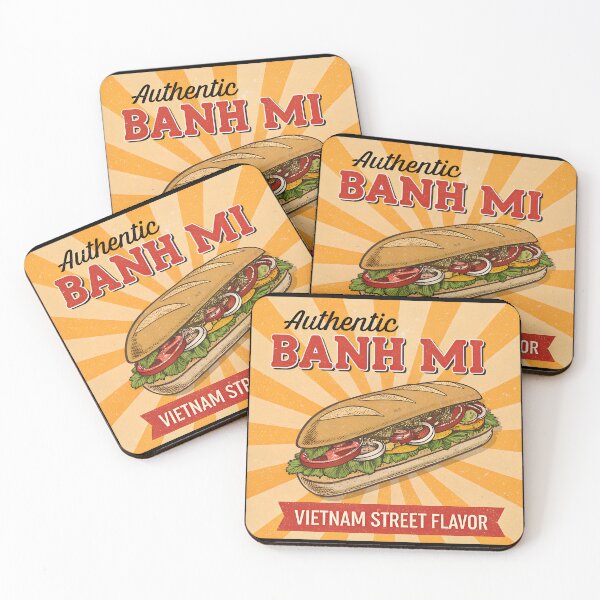 Item preview, Retro Vietnamese Banh Mi Sandwich – Authentic Street Food Design designed and sold by VividOrganica.