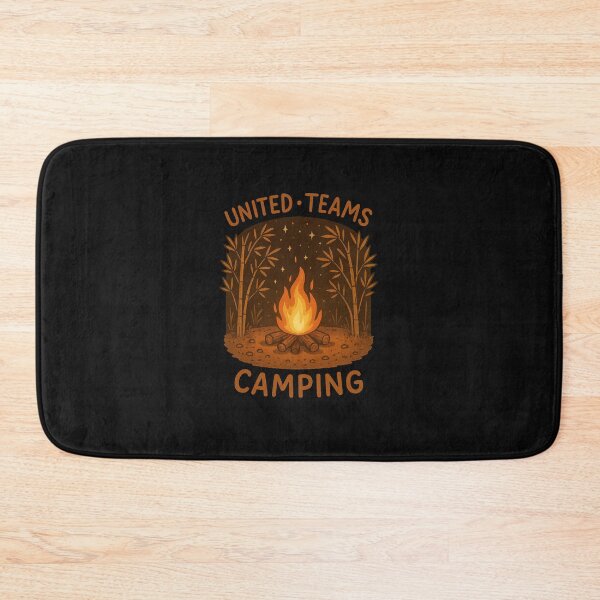 Item preview, United Teams Camping – Bamboo Forest Campfire Art designed and sold by annenambiro.