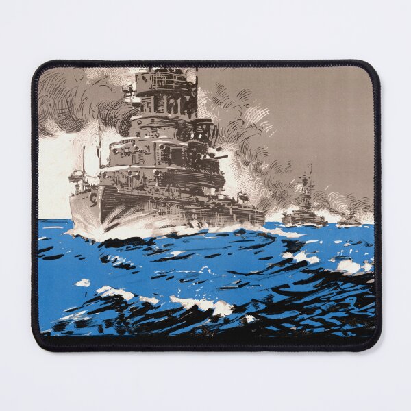Item preview, WWII Propaganda Poster | Historical Battleship Art | Zinc in Military Production | Vintage War Decor & Maritime Collectible designed and sold by artofuniverse.