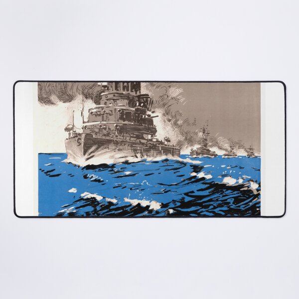 Item preview, WWII Propaganda Poster | Historical Battleship Art | Zinc in Military Production | Vintage War Decor & Maritime Collectible designed and sold by artofuniverse.