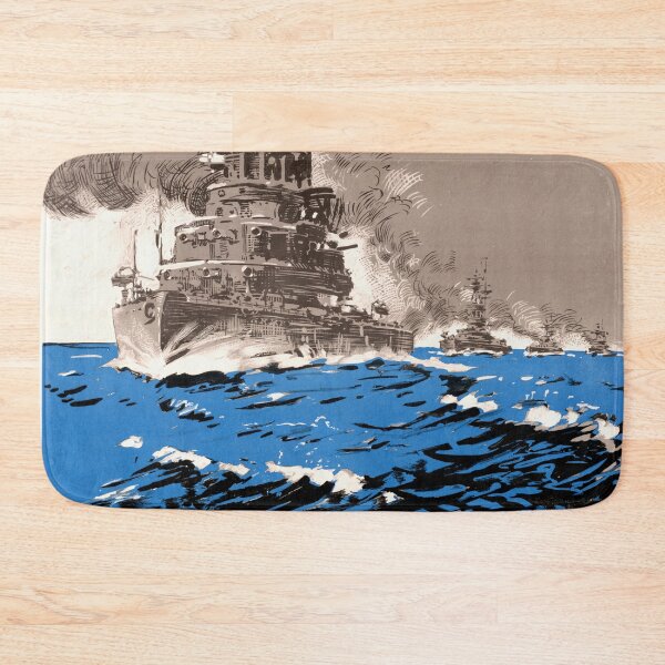Item preview, WWII Propaganda Poster | Historical Battleship Art | Zinc in Military Production | Vintage War Decor & Maritime Collectible designed and sold by artofuniverse.