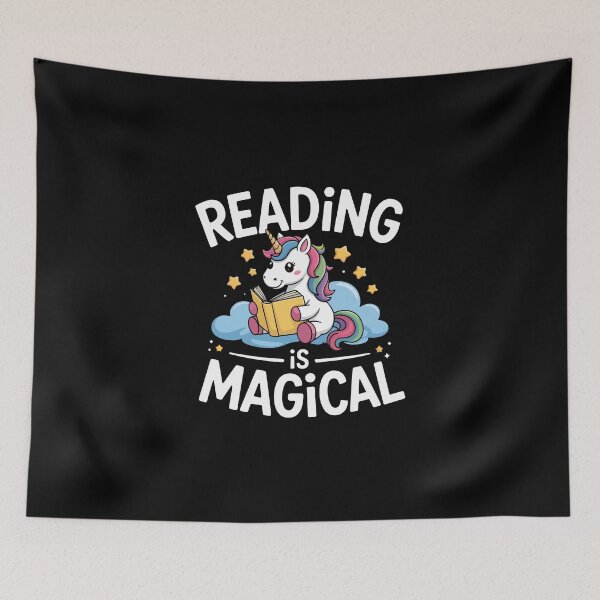 Item preview, Reading is Magical with Unicorn designed and sold by jkrphoto.