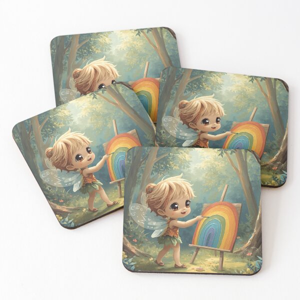 Item preview, Happy tree spirit with rainbow picture designed and sold by SimonsDesignArt.