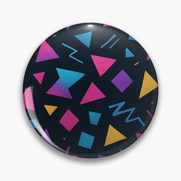 Item preview, Pattern Memphis Neon Anni ’80 – Geometrie Pop a Gradiente (Retro 80s Geometric Neon Pattern) designed and sold by galaxysalvo.