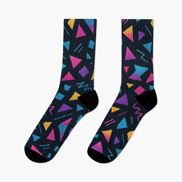 Item preview, Pattern Memphis Neon Anni ’80 – Geometrie Pop a Gradiente (Retro 80s Geometric Neon Pattern) designed and sold by galaxysalvo.